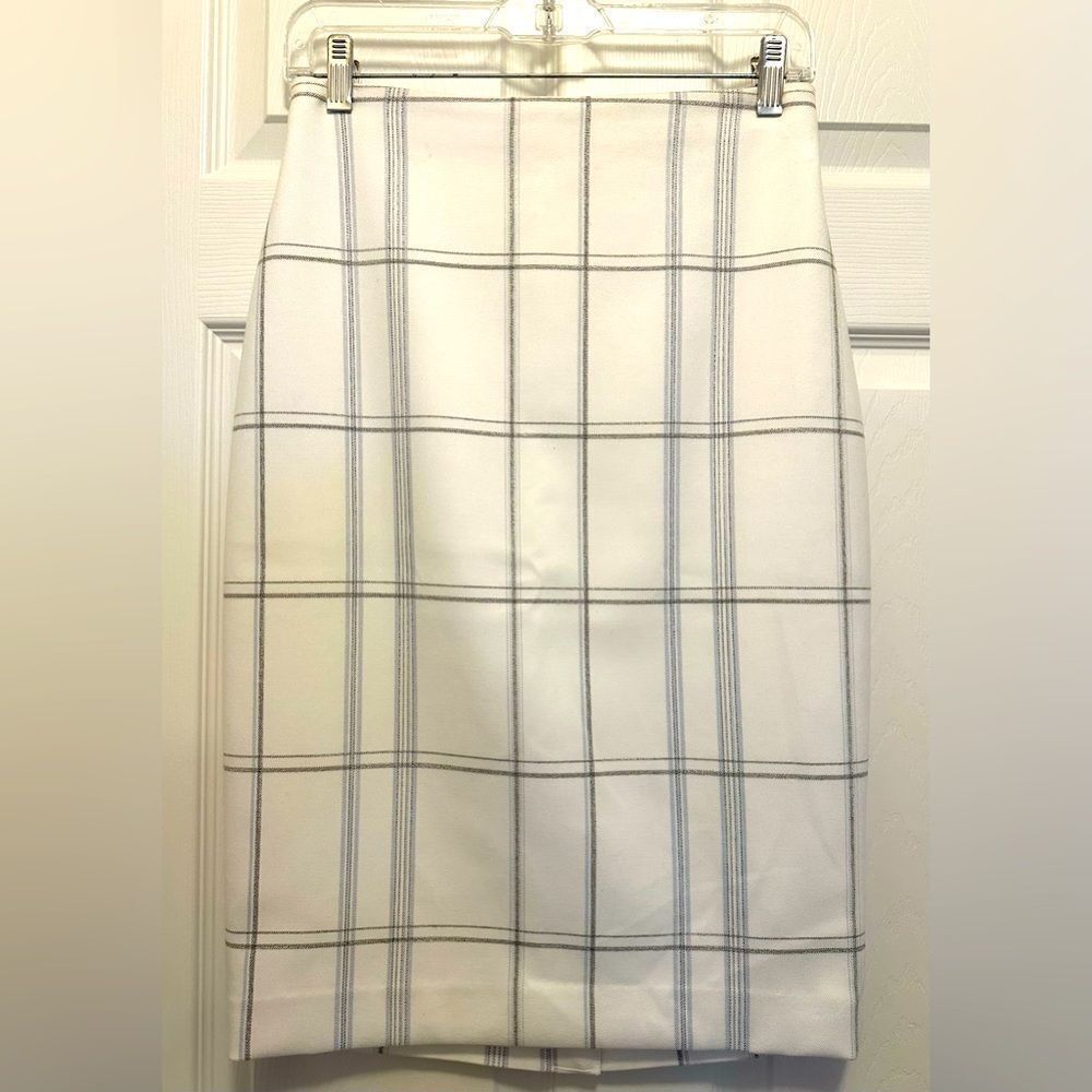 WHBM Window Pane Pencil Skirt